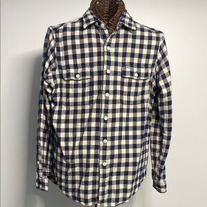 Polo by Ralph Lauren Blue and White Casual Button Down Shirt